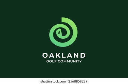 Monogram logo design initial O and Golf. Golf ball, golf stick and sport typography concept. Club and community template design. Club and community template design.