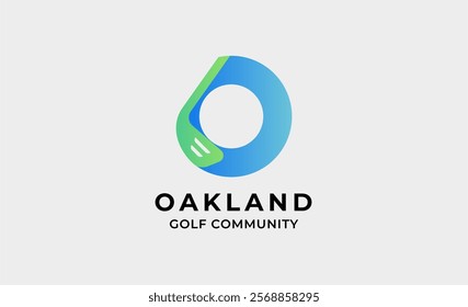 Monogram logo design initial O and Golf. Golf ball, golf stick and sport typography concept. Club and community template design. Club and community template design.