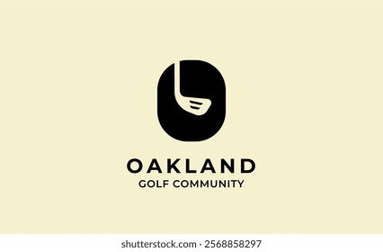 Monogram logo design initial O and Golf. Golf ball, golf stick and sport typography concept. Club and community template design. Club and community template design.