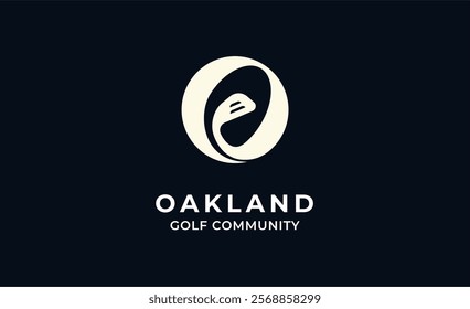 Monogram logo design initial O and Golf. Golf ball, golf stick and sport typography concept. Club and community template design. Club and community template design.