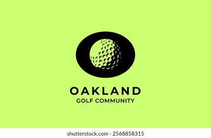 Monogram logo design initial O and Golf. Golf ball, golf stick and sport typography concept. Club and community template design. Club and community template design.