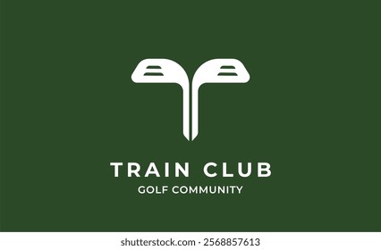 Monogram logo design initial T and Golf. Golf ball, golf stick and sport typography concept. Club and community template design. Club and community template design.