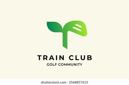 Monogram logo design initial T and Golf. Golf ball, golf stick and sport typography concept. Club and community template design. Club and community template design.