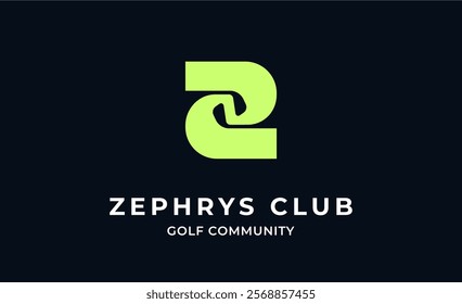 Monogram logo design initial Z and Golf. Golf ball, golf stick and sport typography concept. Club and community template design. Club and community template design.