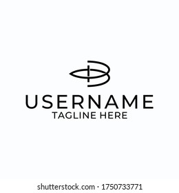 Monogramm Logo-Design-Buchstabe B auf schwarz auf weißem Hintergrund.