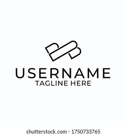 Monogramm Logo-Design-Brief BB in schwarz auf weißem Hintergrund.