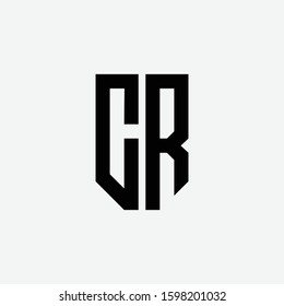 monogram logo design letter CR or RC