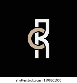 monogram logo design letter CR or RC