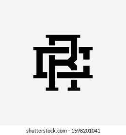 monogram logo design letter CR or RC