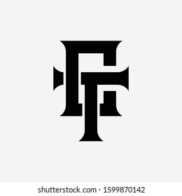 monogram logo design letter CT or TC