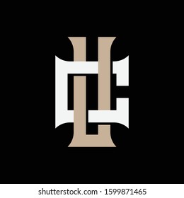 monogram logo design letter CU or UC