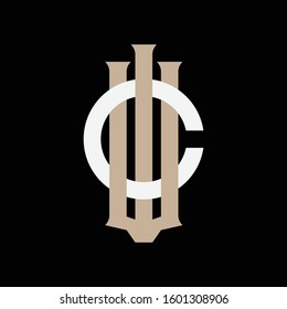 monogram logo design letter CW or WC