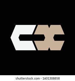 monogram logo design letter CX or XC