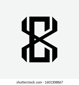 monogram logo design letter CX or XC