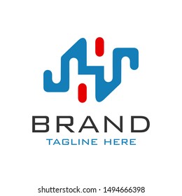monogram logo design letter H