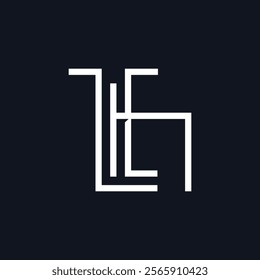Monogram logo design with letter LTH and modern, simple, and adaptable style. Editable file