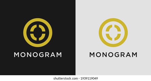 Monogram logo design letter o with creative circle concept