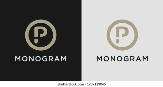 Initial Letter P O Logo Design Stock Vector (Royalty Free) 2076012106 ...