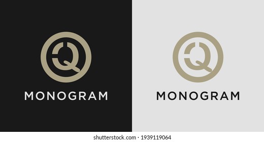 Monogram logo design letter q with creative circle concept
