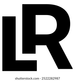 Monogram Logo Design Letter R, L, RL, LR, premium luxury vector suitable for any business or personal modern abstract shape creative negative space
