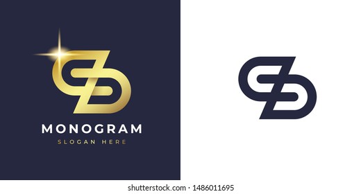 Monogram logo design minimal/simple style
