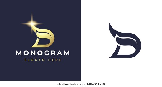 Monogram logo design minimal/simple style