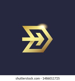 Monogram logo design minimal/simple style