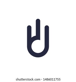 Monogram logo design minimal/simple style