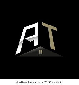 Diseño del logotipo de monograma de AT&T, logotipo de realeza