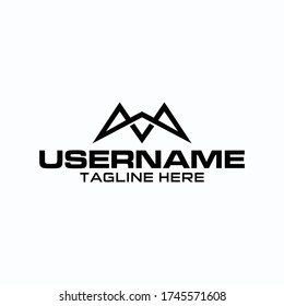 El diseño del logotipo del monograma significa la letra mayúscula MA.