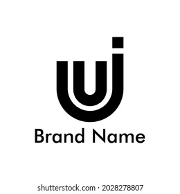 monogram logo design taken from the letters U and J