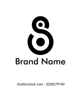 monogram logo design taken from the number 8 and the letter P