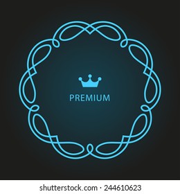Monogram logo design. Vector illustration