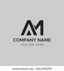 AM monogram logo design vector template