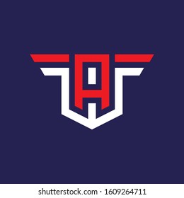 monogram logo design,AW or A and W  letter icon vector