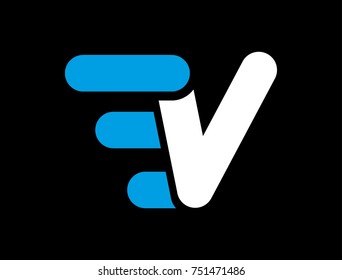 monogram logo e v