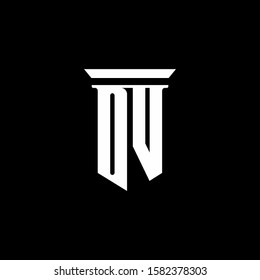 monogram logo with emblem style isolated on black background