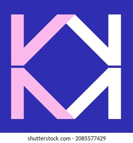 monogram logo formed from the letters W, K and M. a unique, minimalist and modern logo.