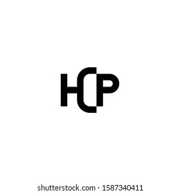 monogram logo HCP letters with simple shapes and modern styles