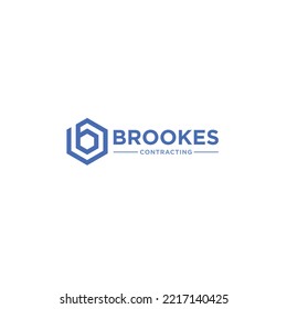 monogram logo illustration initial letter B