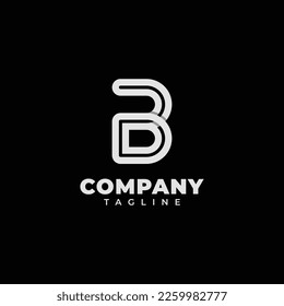 Monogram logo with initial B