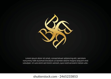 Monogram Logo, Initial B Letter Logo For Your Company Name, Alphabet Template Ready For Use, Luxury Initial 