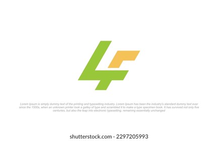 monogram logo initial letter LF