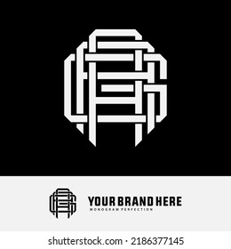 Monogram Logo, Initial letters A, G, AAG, AGA, or GAA, Interlock, Modern, Sporty, White Color on Black Background