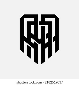 Monogram Logo Initial Letters Aaa Interlock Stock Vector (Royalty Free ...