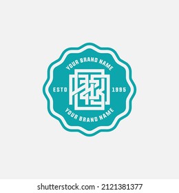 Monogram Logo, Initial letters B, A, O, Z, BAOZ, ABOZ or BOAZ, Interlock, Modern, Sporty, White and Tosca Color on White Background
