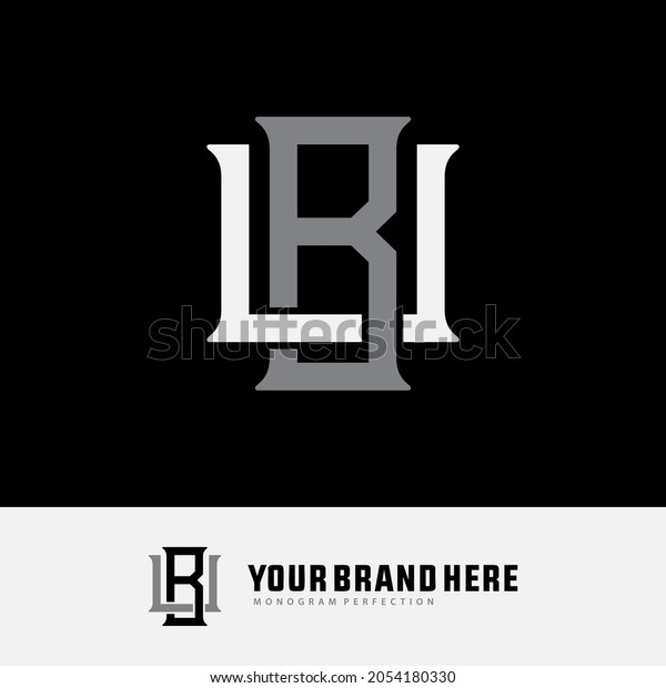 Monogram Logo Initial Letters B U Stock Vector (Royalty Free ...