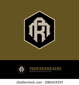 Monogram logo, Initial letters N, R, NR or RN