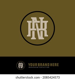 Monogram logo, Initial letters N, R, NR or RN