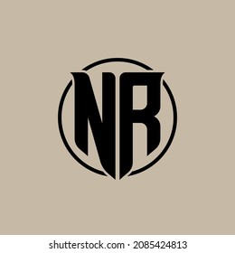 Monogram logo, Initial letters N, R, NR or RN